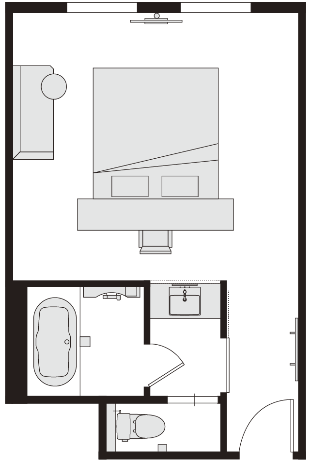 Double room drawing